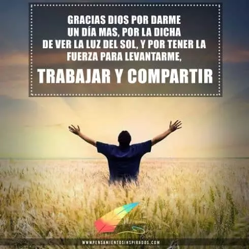 gracias a dios por la luz