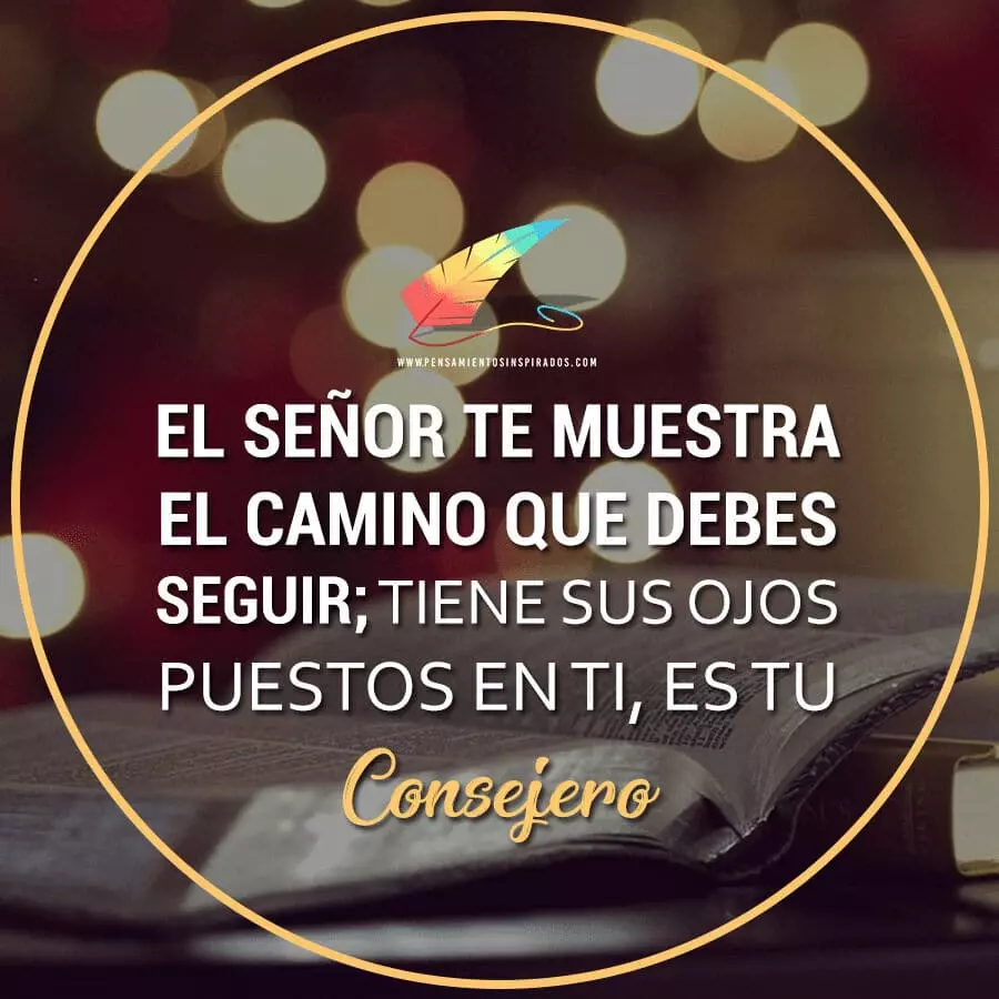 El Señor te muestra el camino que debes seguir; tiene sus ojos puestos en ti, es tu consejero.